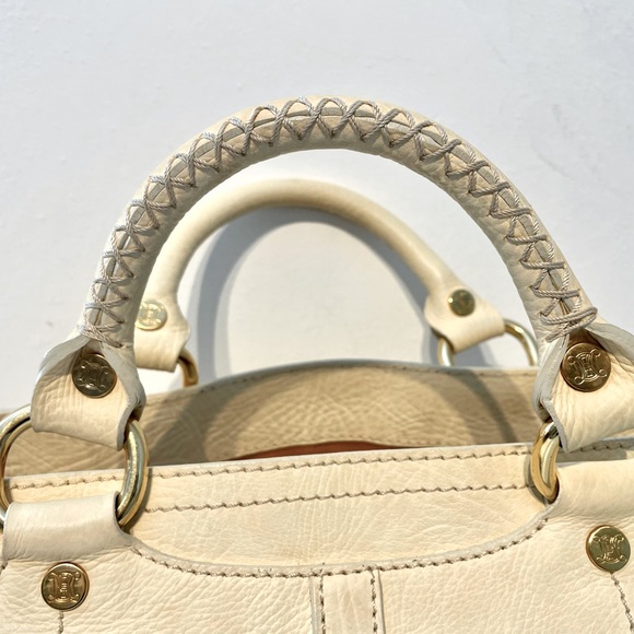 Celine Boogie Women's Leather Handbag Cream Vintage - Picture 2 of 6